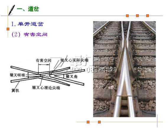 單開(kāi)道岔有害空間