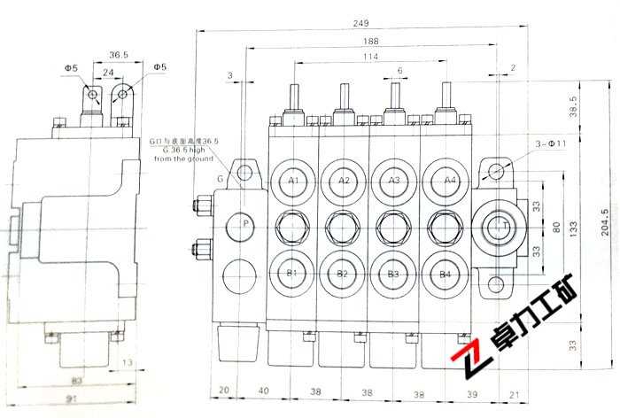 4GCJX-G12L-40-4T-4C-4C工程機械用多路換向閥